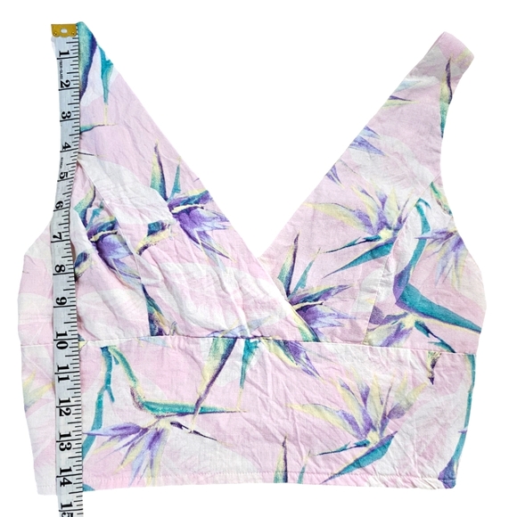 Forever 21 Womens Pink Floral Crop Top Size Small - Picture 4 of 5